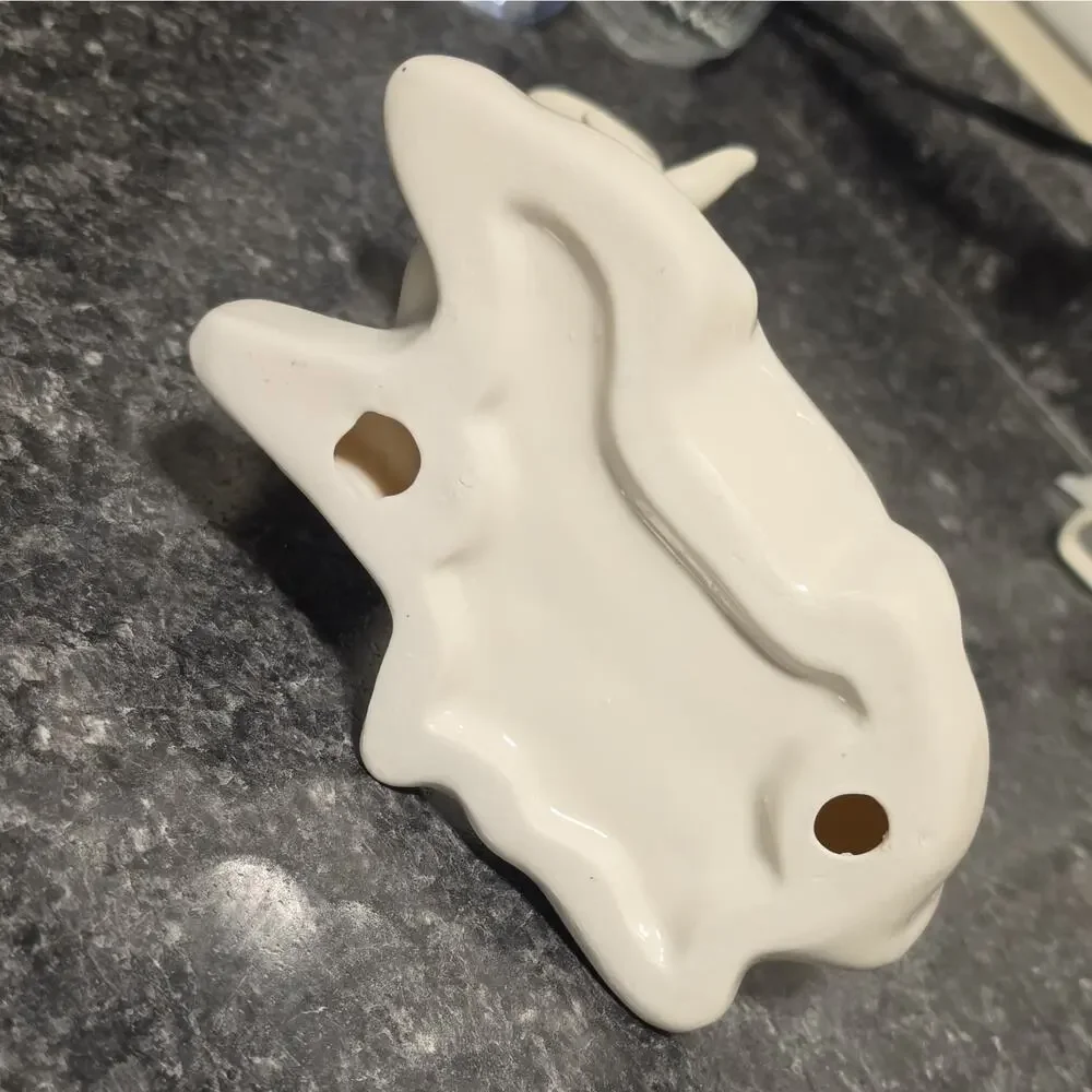 White Glazed Porcelain Deer Figurine - Deer Porcelain Figurine
